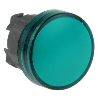 Schneider Electric Panel Mount Green LED Pilot Light Harmony XB4 22 mm Cutout 240V AC Metal Body Round XB4BVM3