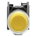 Schneider Electric Harmony XB4 Series Push Button Switch Spring Return Panel Mount 22 mm Cutout SPST Yellow LED IP66 XB4BP51