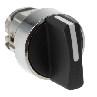 Schneider Electric Harmony Series 3 Position Selector Switch Head, 22 mm Cutout, Black Handle, IP66 IP67 IP69 ZB4BD3