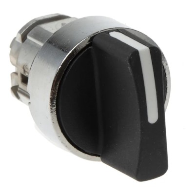 Schneider Electric Harmony Series 3 Position Selector Switch Head, 22 mm Cutout, Black Handle, IP66 IP67 IP69 ZB4BD3