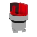 Schneider Electric Harmony Series 2 Position Illuminated Selector Switch Head, 22 mm Cutout, Red Handle, IP67 ZB4BK1243