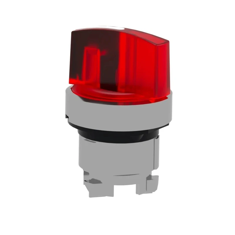 Schneider Electric Harmony Series 2 Position Illuminated Selector Switch Head, 22 mm Cutout, Red Handle, IP67 ZB4BK1243