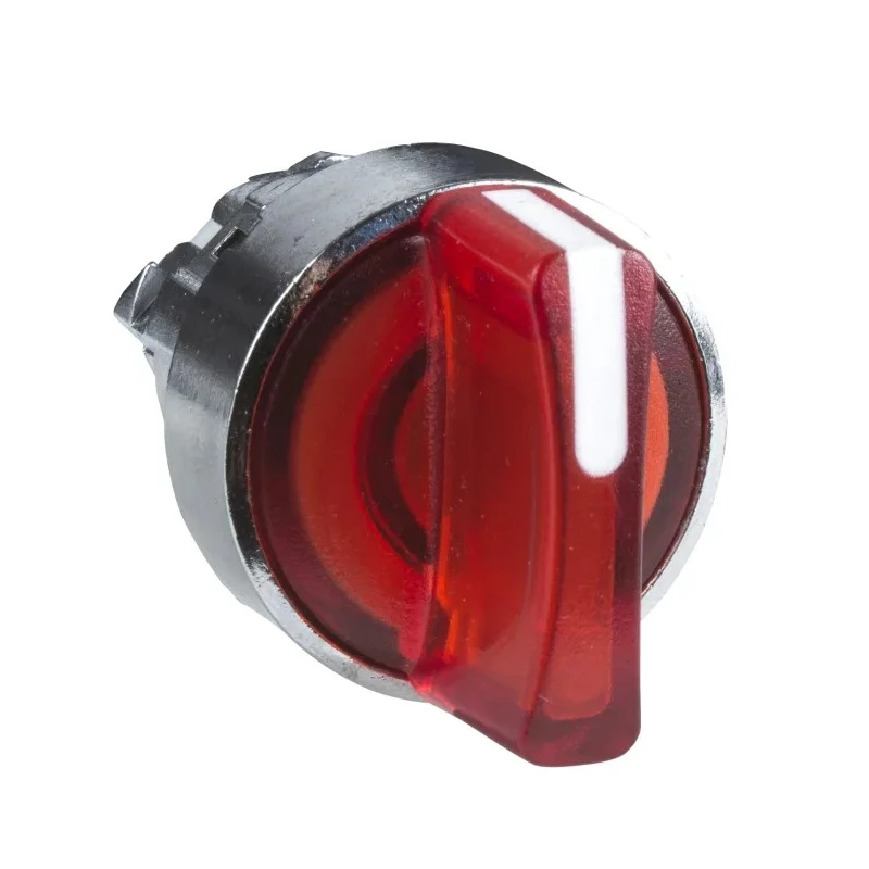 Schneider Electric Harmony Series 2 Position Illuminated Selector Switch Head, 22 mm Cutout, Red Handle, IP67 ZB4BK1243
