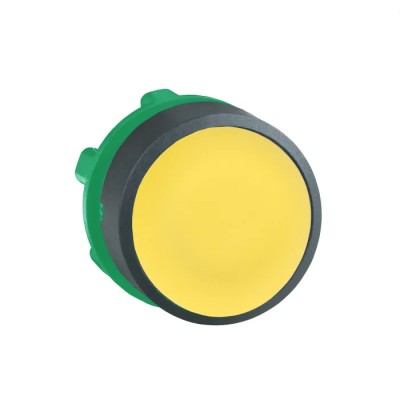 Schneider Electric Harmony XB5 Series Yellow Spring Return Push Button Head 22mm Cutout IP67 IP66 IP69K ZB5AA5