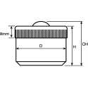 ALWAYSE Ball Transfer Unit with 12.7 mm Diameter Steel Case and Ball, Spring Mount, Maximum Load 25kg 7105