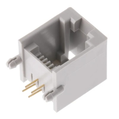 RS PRO RJ11 Connector Female PCB Right Angle 1 Port 6 Way RJ11
