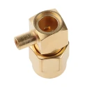 Radiall SMA Series Coaxial Connector Cable Male SMA, 50 Ω, Right Angle Body Solder R125153000W