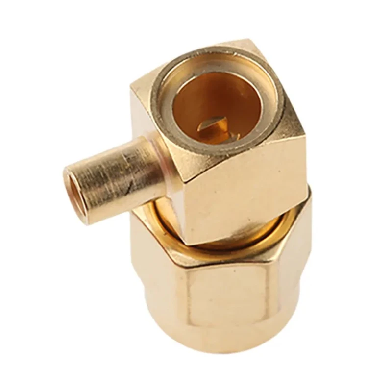 Radiall SMA Series Coaxial Connector Cable Male SMA, 50 Ω, Right Angle Body Solder R125153000W