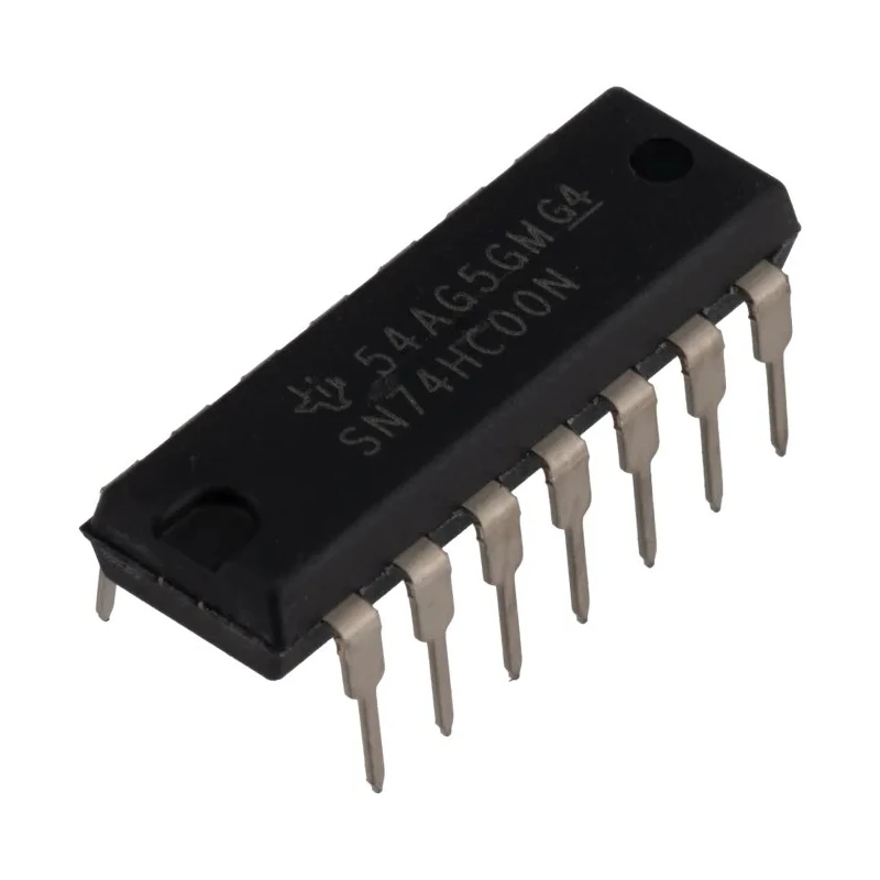 Texas Instruments 4 2-Input NAND Logic Gate, CMOS HC Logic Family, 14-Pin PDIP SN74HC00N