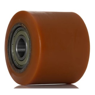 LAG Orange Polyurethane Trolley Wheel, 700 kg Load Capacity, 82mm Diameter, Steel Hub, Ball Bearing 1537 CC