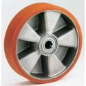 LAG Orange Grey Polyurethane Trolley Wheel 800kg Load Capacity Die Cast Aluminium Hub Ball Bearing 8032 CC