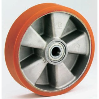 LAG Orange Grey Polyurethane Trolley Wheel 800kg Load Capacity Die Cast Aluminium Hub Ball Bearing 8032 CC
