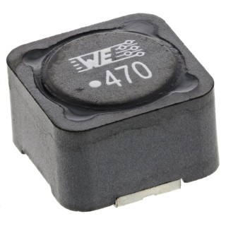 Wurth Elektronik Shielded Wirewound Surface Mount Inductor with Ferrite Core 47μH ±20 % 2.7 A IDC 1280 WE-PD 744770147
