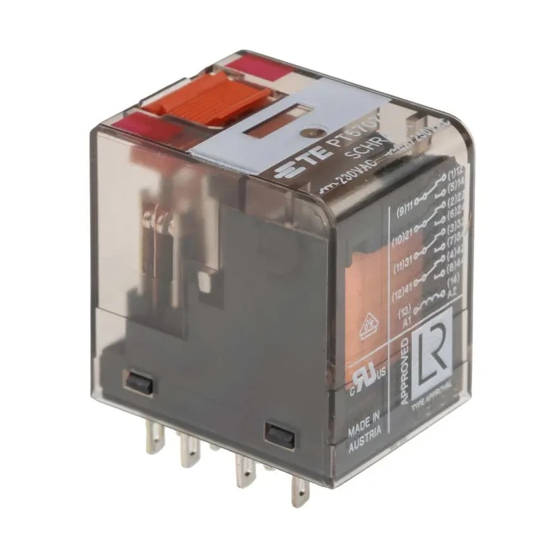 TE Connectivity 230V AC Coil 6A Switching Current 4PDT PCB Power Relay PT570730 9-1419111-1
