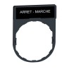 Schneider Electric Legend Holder for Use with XB4 Series Plastic Durable French Label Plate ZBY2166