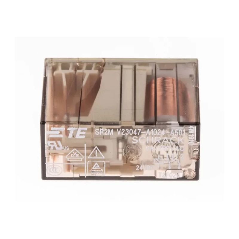 TE Connectivity Force Guided Relay, 24V DC Coil Voltage, 2-Pole Double-Pole Double-Throw V23047-A1024-A501 1-1393258-5