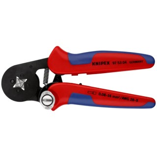Knipex Crimp Tool for Wire Ferrules 0.08 to 16 mm² AWG 28 to 5, Special Grade Chrome Vanadium Steel 97 53 04