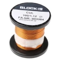 Block Enamelled Copper Wire 1.12 mm Outside Diameter 1.1 mm² Cross Section 9 m Length CUL100/1.12