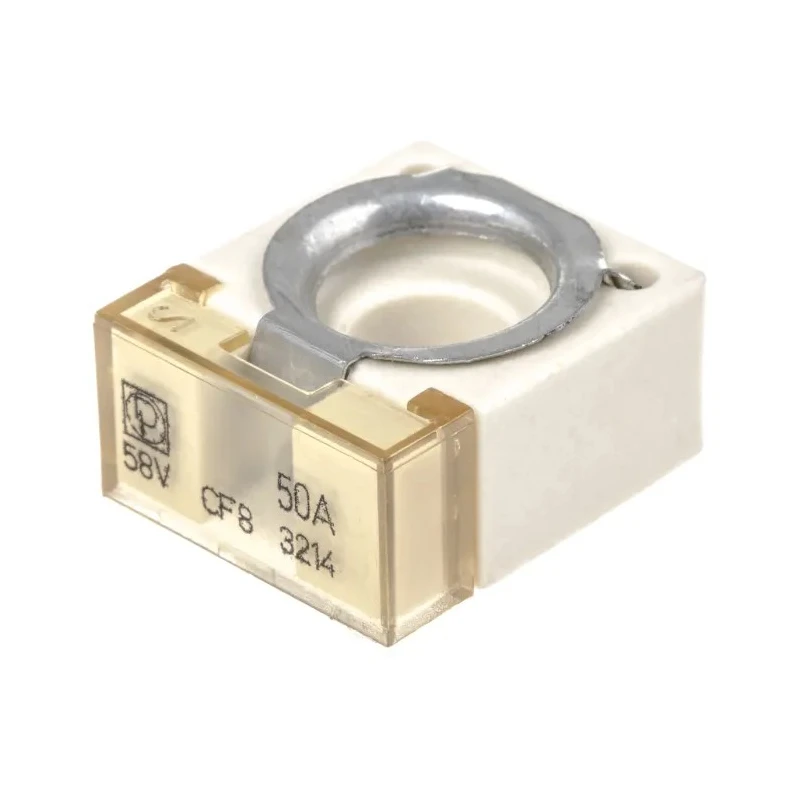 Littelfuse 50A Grey and White Ceramic Car Fuse 58V DC with Indicator 155.0892.5501