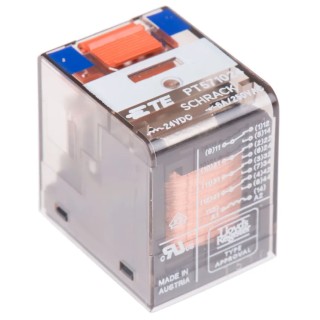 TE Connectivity PCB Power Relay 24V DC Coil 6A Switching Current 4PDT PT571024 9-1419111-3