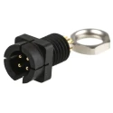 binder Circular Connector 4 Contacts Panel Mount Subminiature Connector Plug Male IP40 719 Series 09-9765-30-04