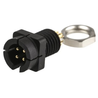 binder Circular Connector 4 Contacts Panel Mount Subminiature Connector Plug Male IP40 719 Series 09-9765-30-04