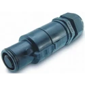 ITT Cannon Veam Snaplock IP65 Black Cable Mount 1P Straight Industrial Power Connector 250A 1kV SNLM-P-C25-25S-BK