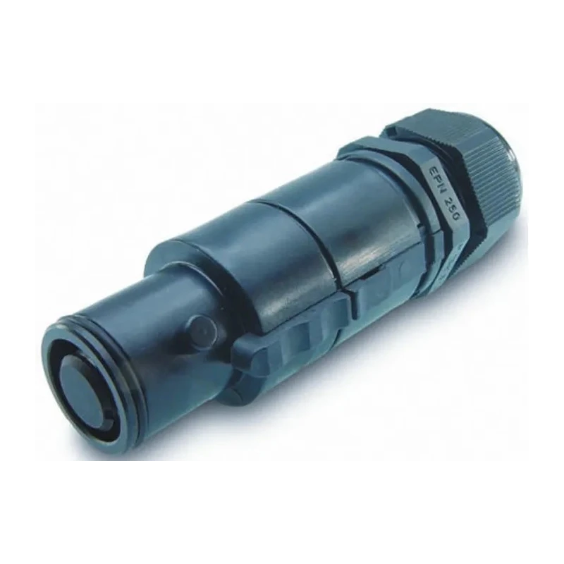ITT Cannon Veam Snaplock IP65 Black Cable Mount 1P Straight Industrial Power Connector 250A 1kV SNLM-P-C35-25S-BK