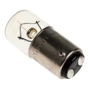 RS PRO BA15D Indicator Light, 24 V AC/DC, 6W, 1A, Clear Lens, 35 mm Length, 16 mm Diameter BA15D