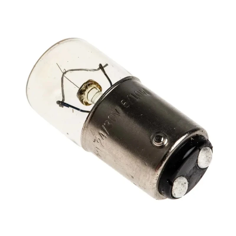 RS PRO BA15D Indicator Light, 24 V AC/DC, 6W, 1A, Clear Lens, 35 mm Length, 16 mm Diameter BA15D