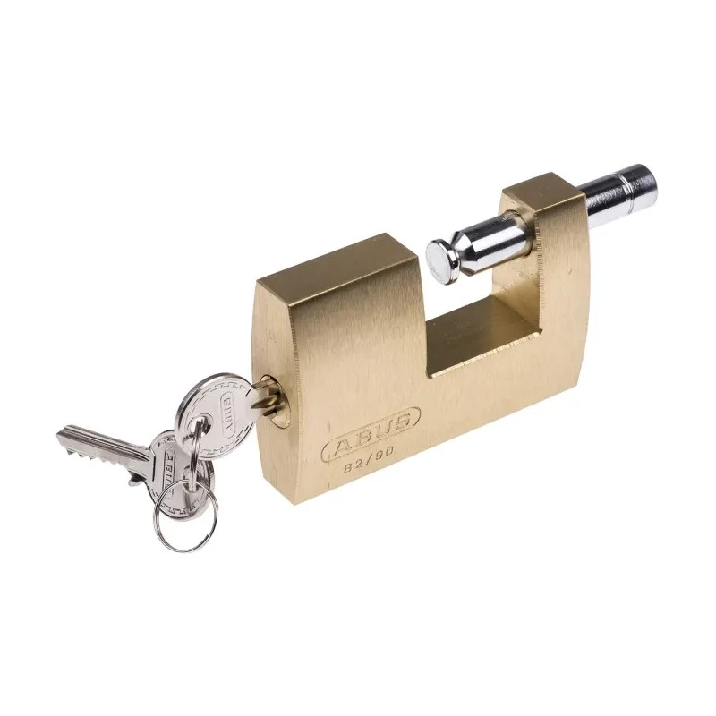 ABUS Weatherproof Key Steel and Brass Padlock 12 mm Shackle Diameter, 90 mm Body XR0082 90