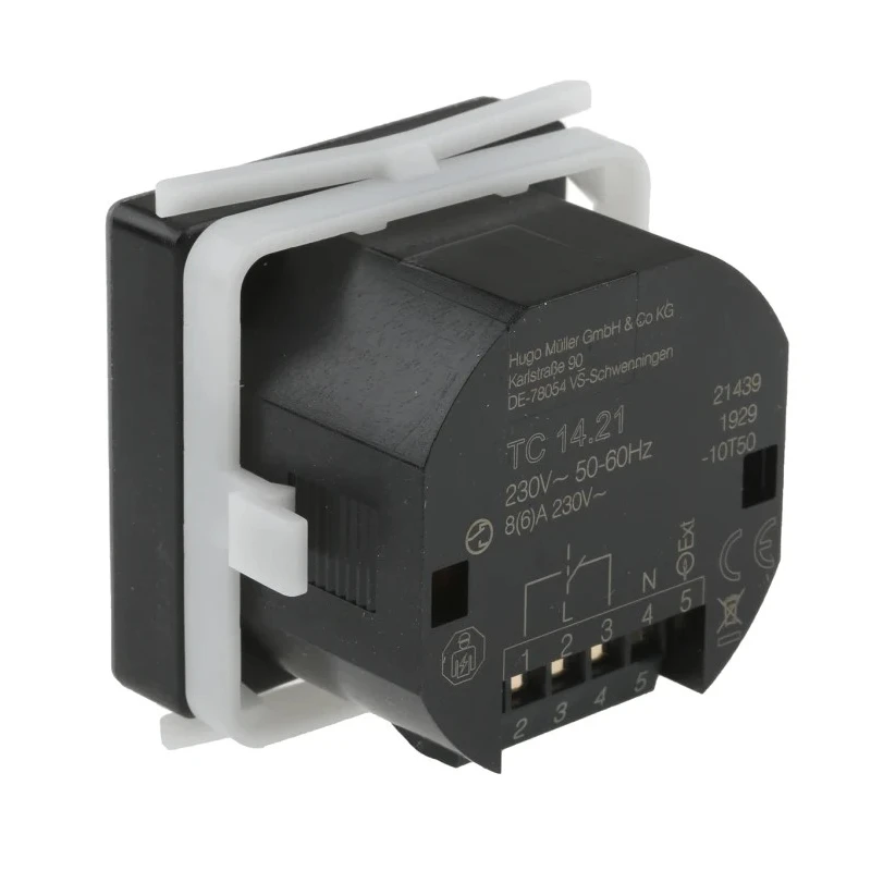 Muller Panel Mount Black Digital Timer, 230V AC, 50-60Hz, 9h 59m 59s Max, Plastic Case, DIN EN 60529 TC 14.21 230V 50-60HZ