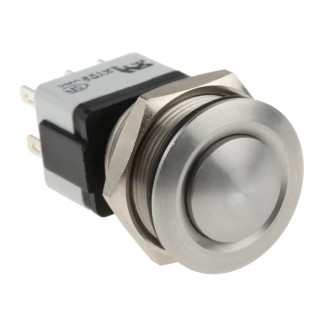 APEM AV Series Push Button Switch, Latching, Panel Mount, 22.2 mm Cutout, DPDT, IP65, 24 V dc 250 V ac AV044746A240K