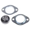 SKF 2 Hole Pressed Steel Flange Bearing Unit 20 mm ID, 91 mm Length PFT 20 TF