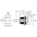 Euro-Locks a Lowe & Fletcher group Company Tumbler Lock 22.5 mm Panel-to-Tongue 24.2 x 20 mm Chrome Finish 4361-1400BA