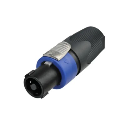 Neutrik Loudspeaker Connector 4 Way 40A Silver Plated Brass Contacts Polybutylene Terephthalate Housing Dark Grey NL4FX