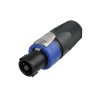 Neutrik Loudspeaker Connector 4 Way 40A Silver Plated Brass Contacts Polybutylene Terephthalate Housing Dark Grey NL4FX