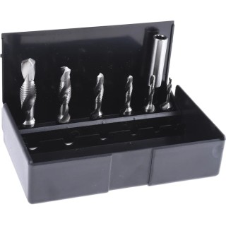 RS PRO High Speed Steel Tap & Drill Set M3 x M10 Thread, 6 Pieces, ISO Standard, Germany 340-6934