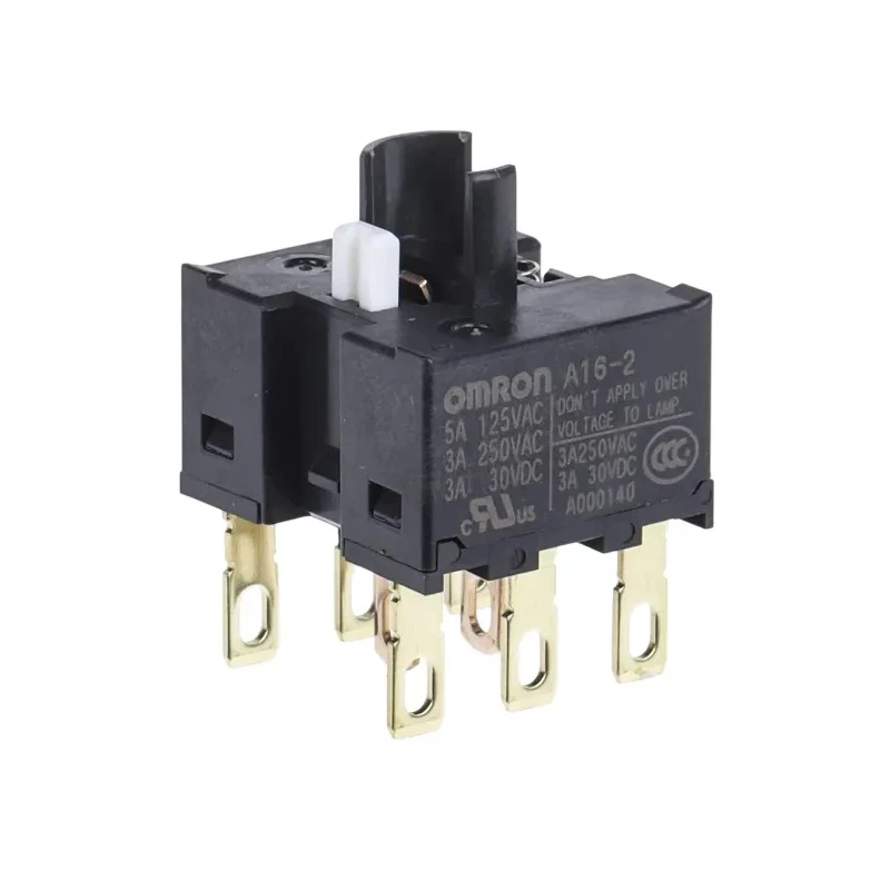 Omron Push Button Contact Block 2CO Solder Terminal, Miniature Design A16-2