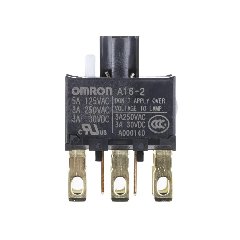 Omron Push Button Contact Block 2CO Solder Terminal, Miniature Design A16-2