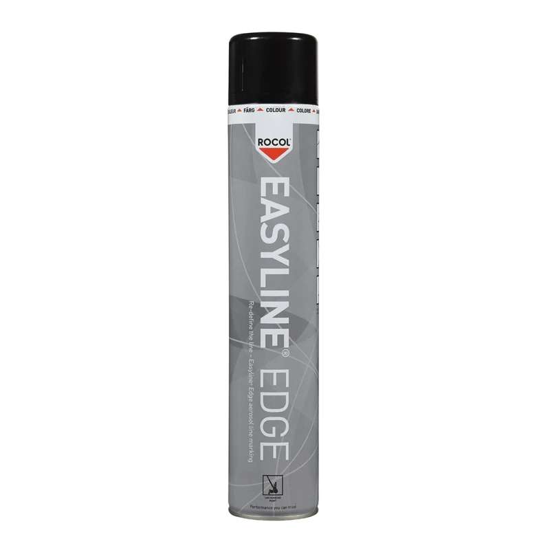 Rocol 750 ml Black RAL 9017 Black Satin Line Marker Spray 47006