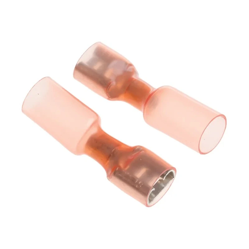 TE Connectivity DuraSeal Red Insulated Female Spade Connector Crimp 6.35 x 0.8 mm Tab Size 22 AWG to 18 AWG DP-2-63