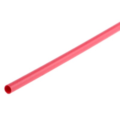 TE Connectivity Heat Shrink Tubing Red Polyolefin 2.4 mm Sleeve Diameter 1.2 m Length 2:1 Ratio RNF-100-3/32-2-STK
