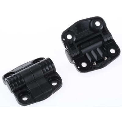 Southco Detent Hinge Black Acetal with Fixed Pin Screw Fixing 52mm x 57mm x 10.4mm C6-8