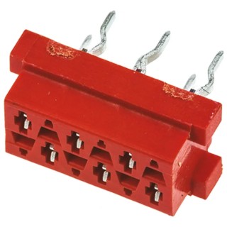 TE Connectivity Micro-MaTch Series Straight Through Hole PCB Socket 6-Contact, 2 Row, 2.54 mm Pitch, 230V 1.5A 7-215079-6