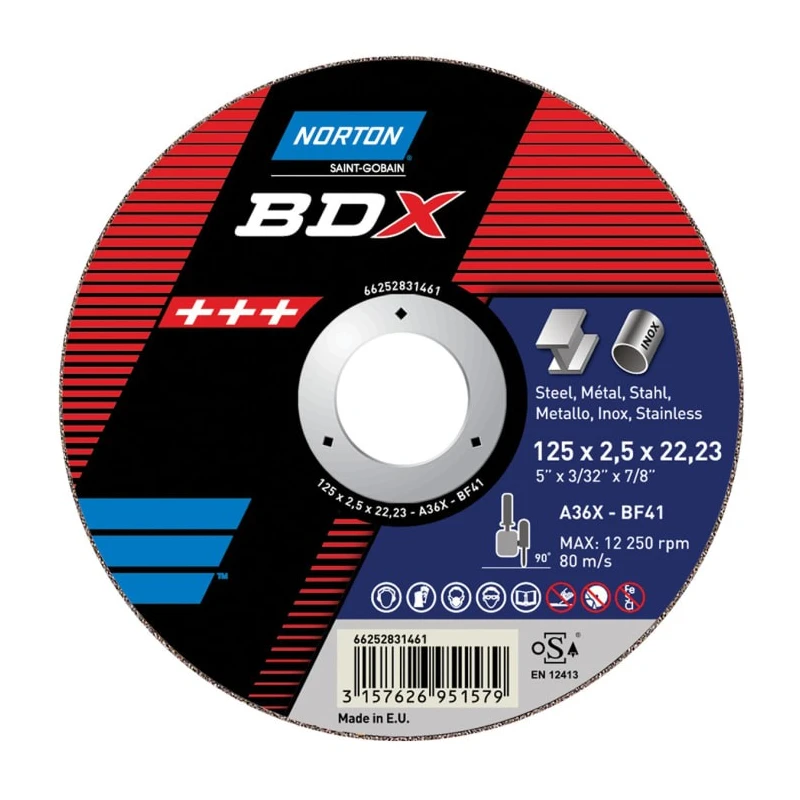 Norton Aluminium Oxide Abrasive Disc Cutting Disc 180 mm Coarse Grade P24 Grit 66252831522