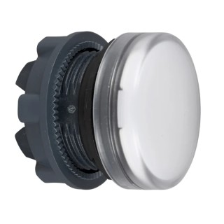 Schneider Electric White Pilot Light Head Panel Mount, 22 mm Cutout, Round Shape, IP66/IP67, Harmony Series ZB5AV01