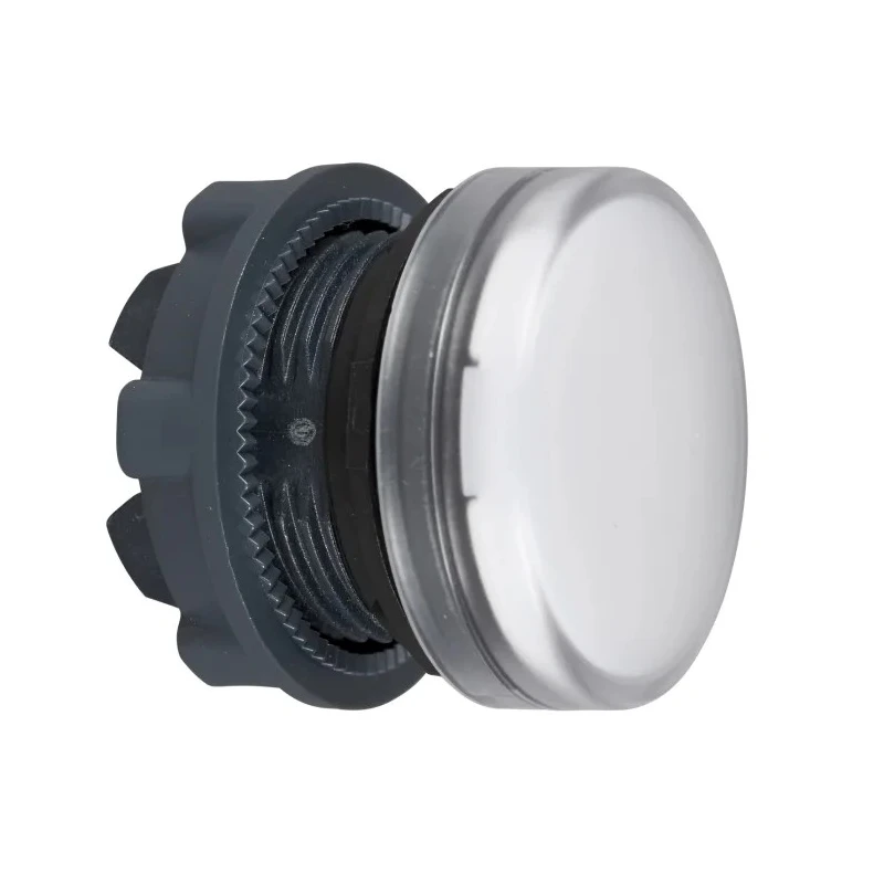 Schneider Electric White Pilot Light Head Panel Mount, 22 mm Cutout, Round Shape, IP66/IP67, Harmony Series ZB5AV01