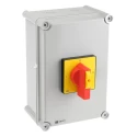 RS PRO 4-Pole DIN Rail Isolator Switch, IP65 Rated, 32A, 15 kW, 750V AC, Red Handle IP65