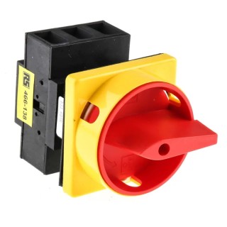 RS PRO 3-Pole Panel Mount Isolator Switch, IP65, 63A, 45 kW IP65